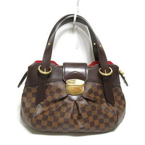 Louis Vuitton Sistina Handbag Canvas Damier Leather Brown Bag